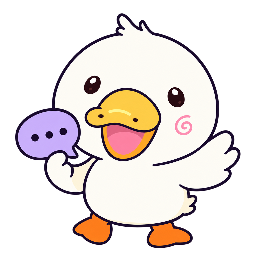 tokpi holding a speech bubble and waving